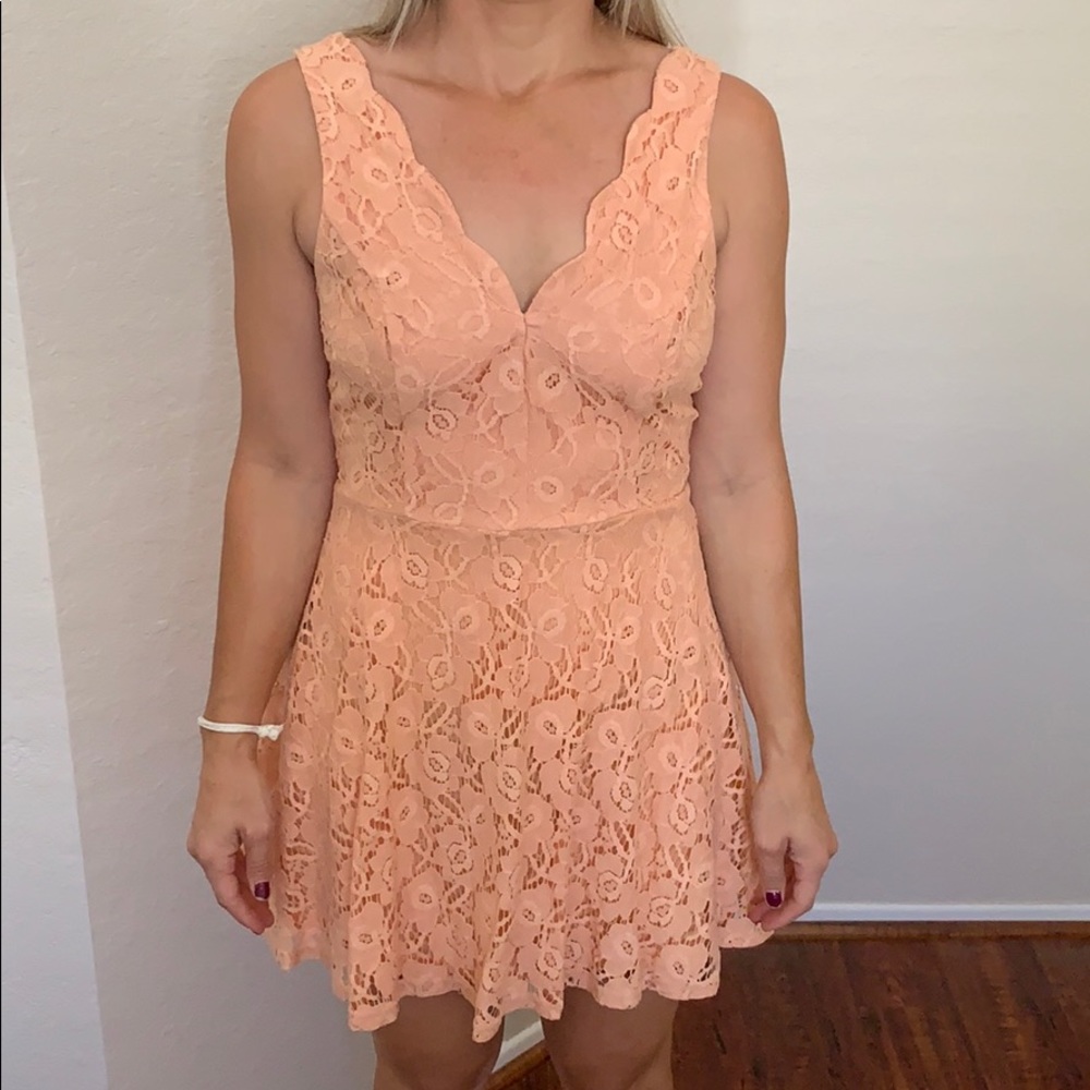 ANGL Peach Cocktail Dress